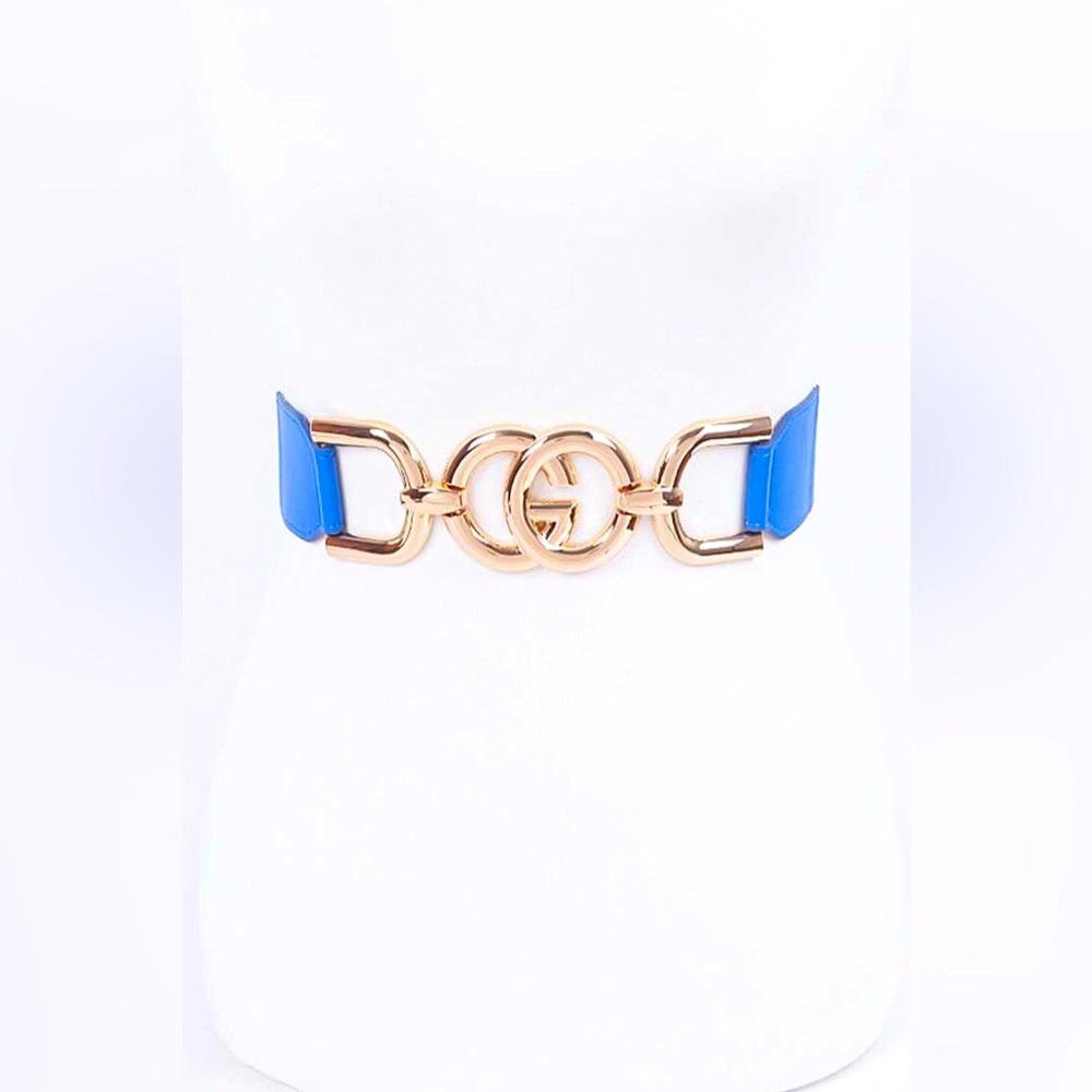 Plus Size Gold G Logo Waist Chain Statement Belt